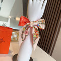 HERMES HERMES 25S SILK NECKERCHIEF 86 IN SILK 714378