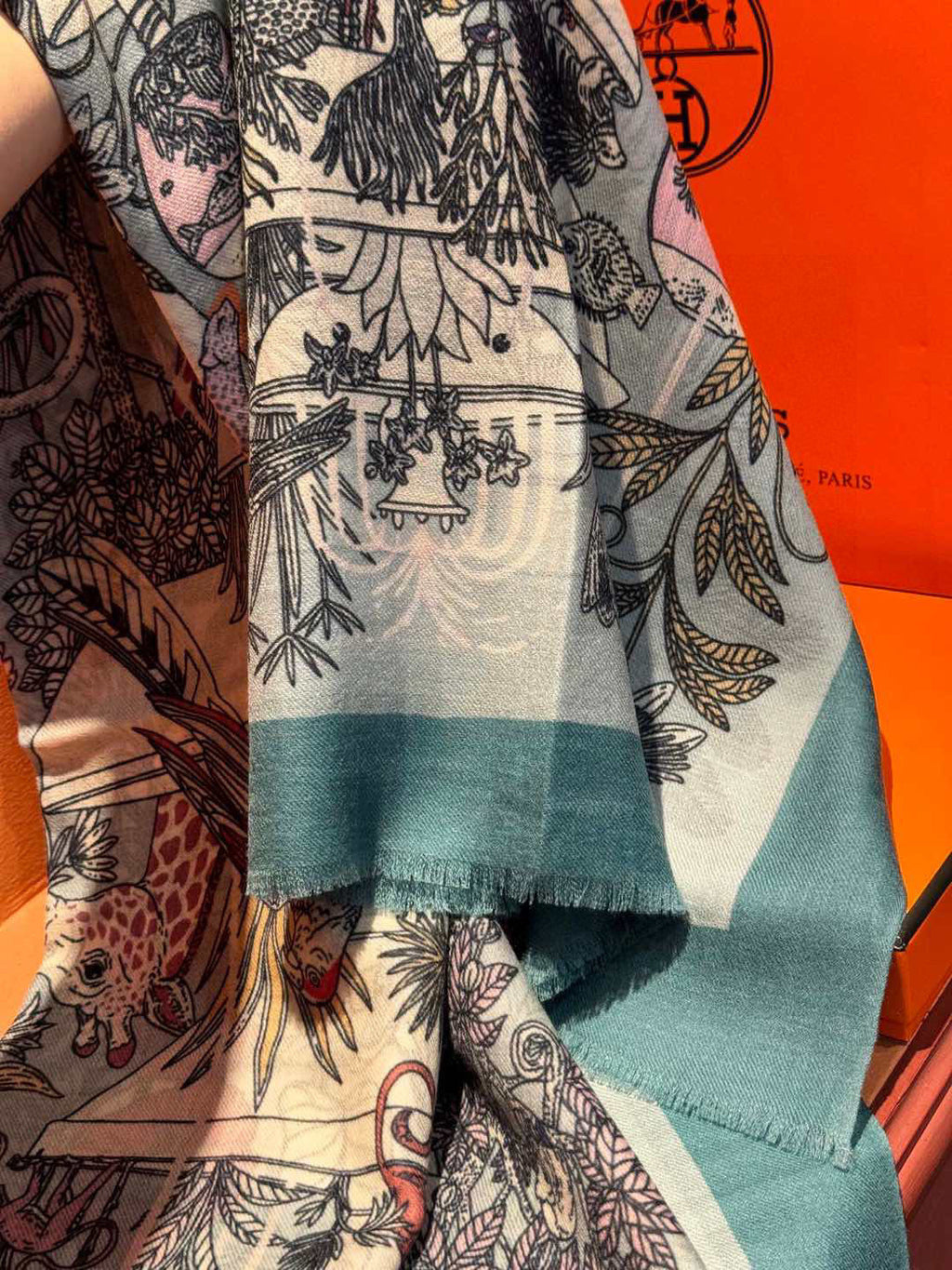 HERMES HERMES 25S SCARF 200 IN CASERE SILK 732071
