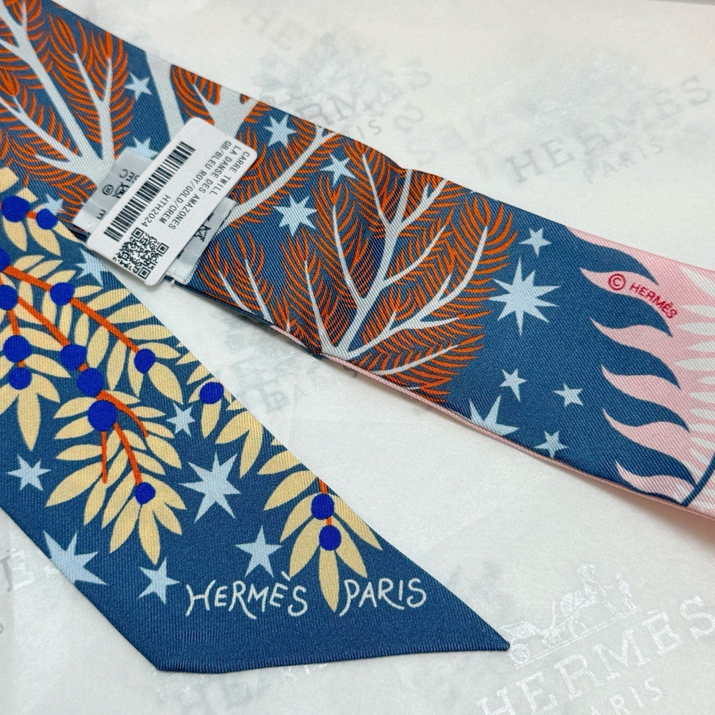 HERMES HERMES 25S SILK NECKERCHIEF 86 IN SILK 714351
