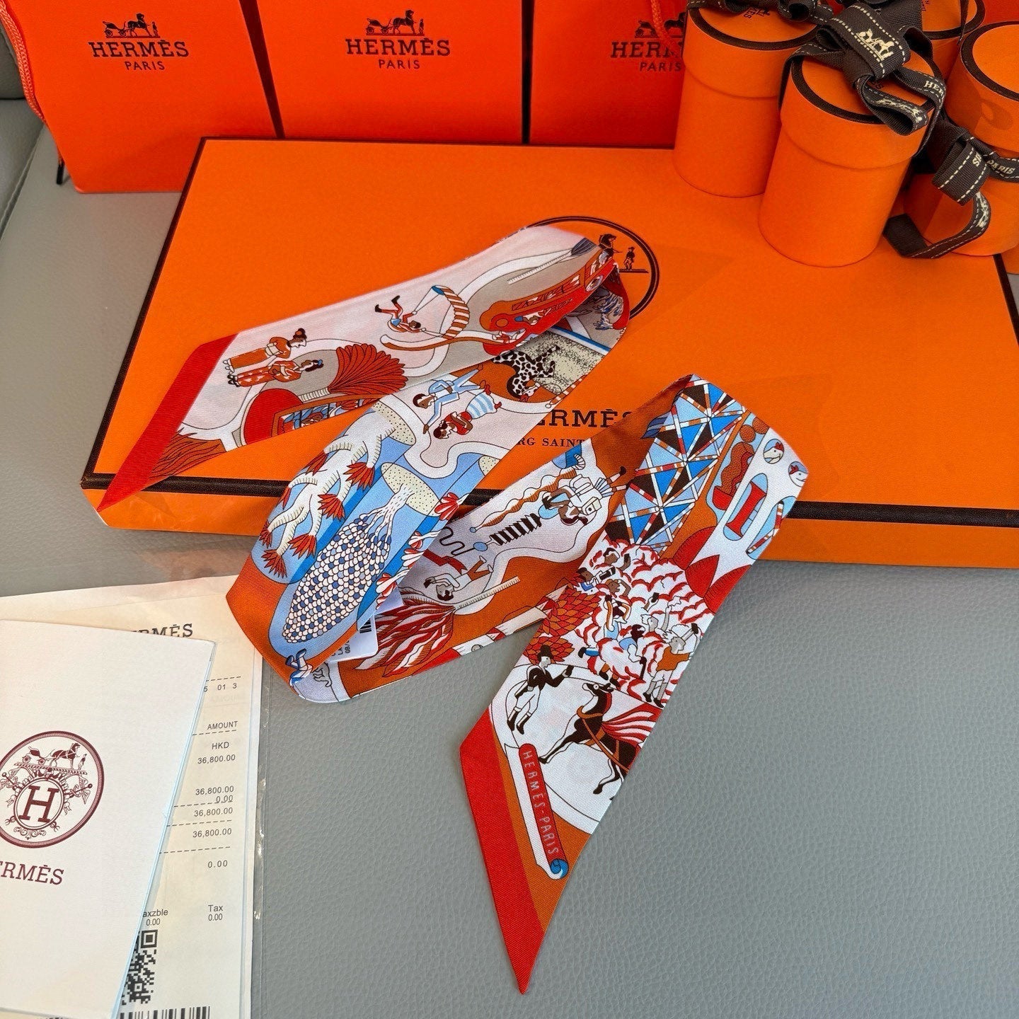 HERMES HERMES 25S SCARF 86 IN SILK 853142