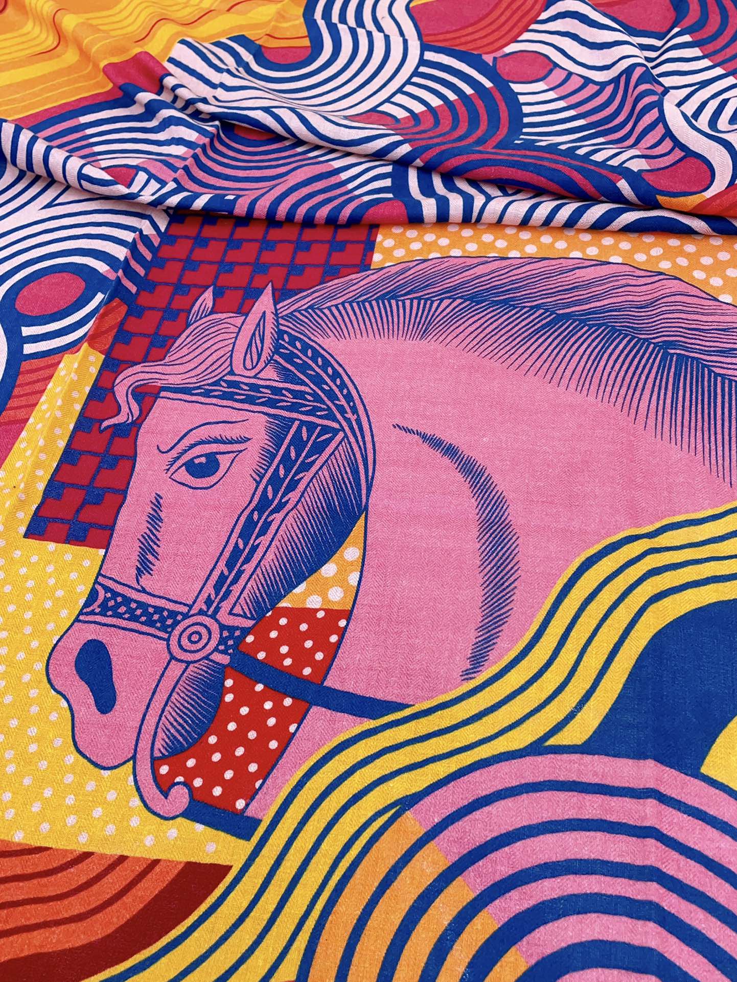 HERMES SCARF 140 CM COLORFUL 388171