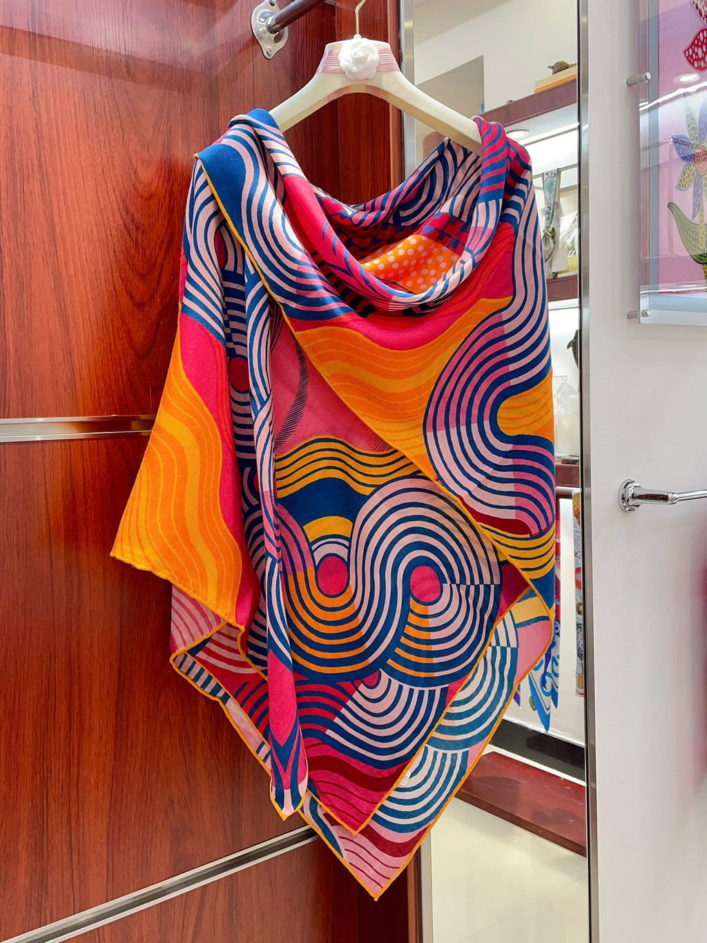 HERMES SCARF 140 CM COLORFUL 388171