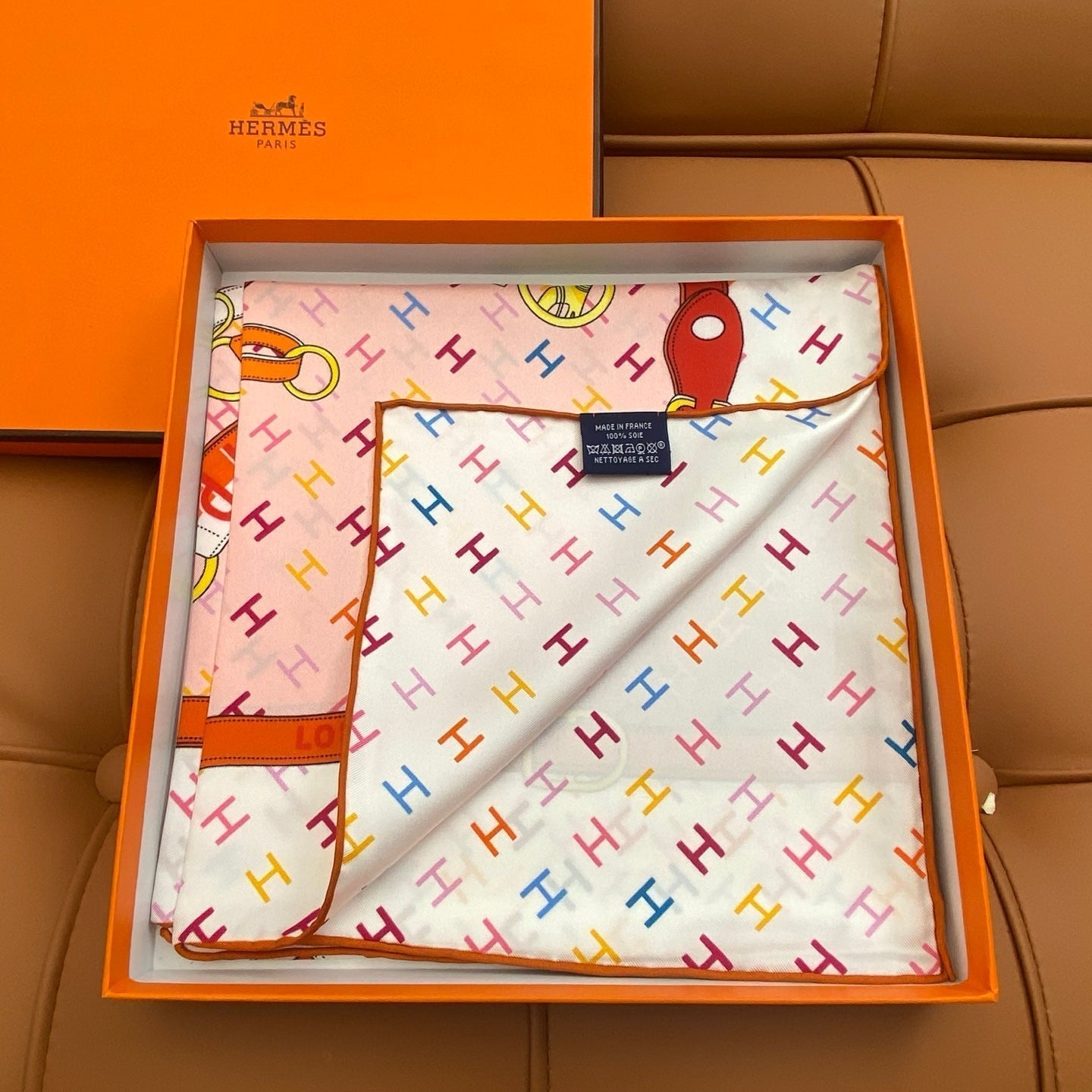 HERMES HERMES 25S SCARF 90 IN SILK 703682