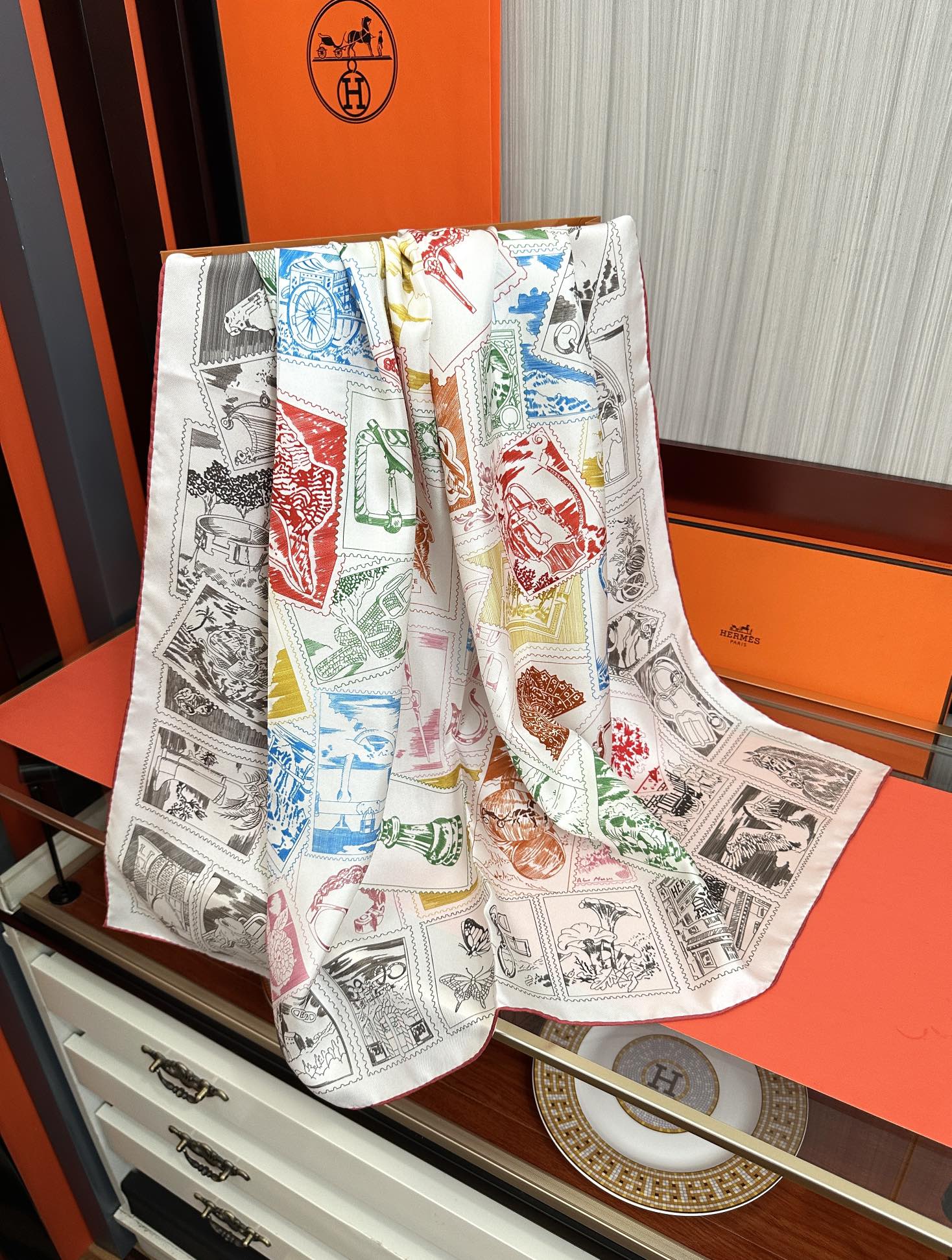 HERMES HERMES 25S SCARF 90 IN SILK 732035