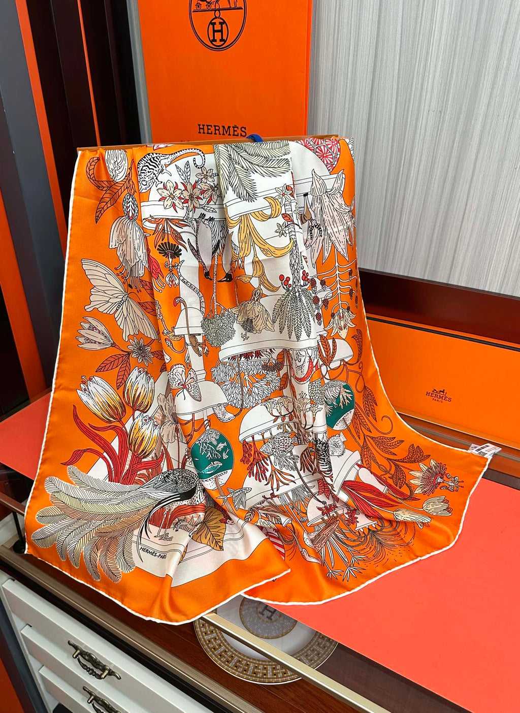 HERMES HERMES 25S SCARF 90 IN SILK 735740