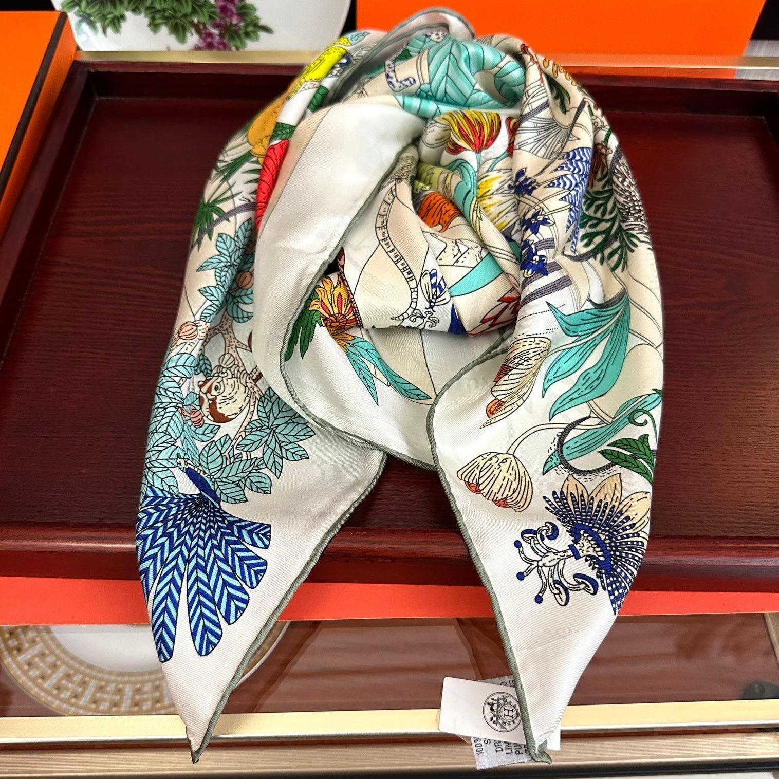 HERMES HERMES 25S SCARF 90 IN SILK 735741