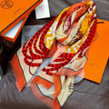 HERMES HERMES 25S SCARF 200 IN CASERE SILK 730599