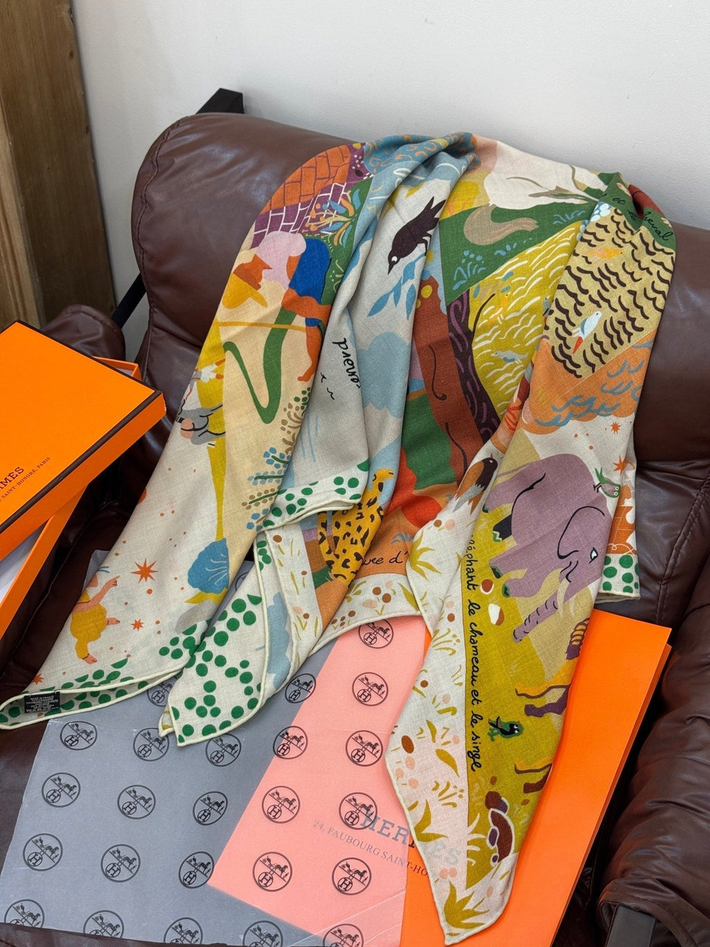 HERMES HERMES 25S SCARF 140 IN SILK 733913