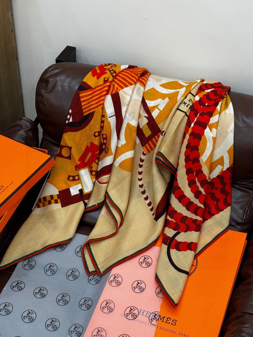 HERMES HERMES 25S SCARF 140 IN SILK 854767