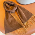 HERMES SCARF 180CM CHOCOLATE BROWN CASERE