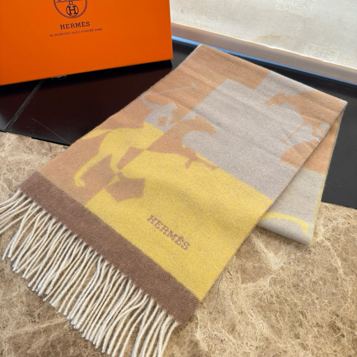 HERMES HERMES 25S SCARF 170 IN CASERE 854664